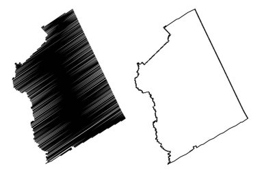 Twiggs County, Gürcistan (ABD eyaleti, Amerika Birleşik Devletleri, ABD, ABD) harita vektör çizimi, çizim çizimi Twiggs haritası