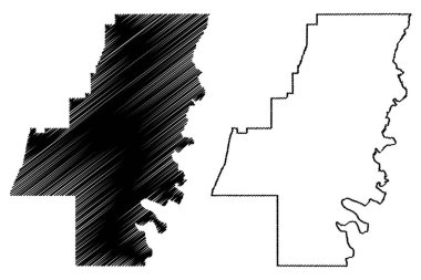 Whitfield County, Gürcistan (ABD eyaleti, ABD, ABD, ABD) harita vektör çizimi, çizim Whitfield haritası