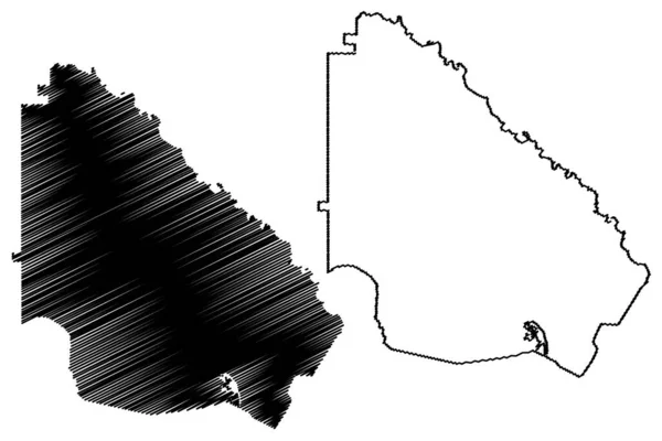 Wayne County Georgia County United States America Usa Map Vector — стоковий вектор