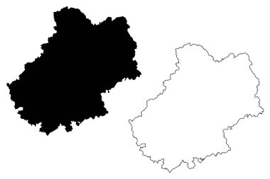 Lot Department (Fransa, Fransa Cumhuriyeti, Occitanie veya Occitania bölgesi) harita vektör çizimi, çizim Olt haritası