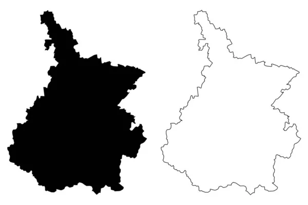 Hautes Pyrenees Department France French Republic Occitanie Occitania Region Map — Stock Vector