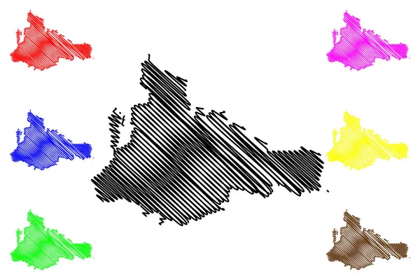 Dabrowa Gornicza City República Polônia Voivodia Silesiana Mapa Ilustração Vetorial — Vetor de Stock