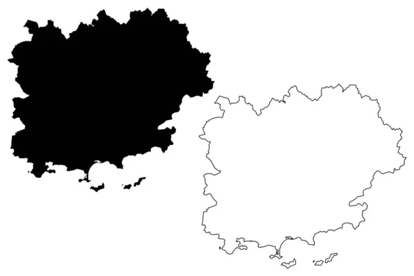 Департамент Вар Франция Французская Республика Регион Прованс Кале Карта Векторная — стоковый вектор