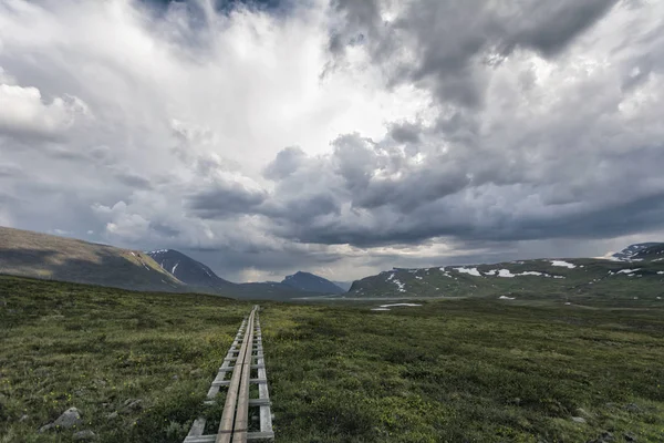 Paisagem de Tundra no norte da Suécia — Fotografia de Stock