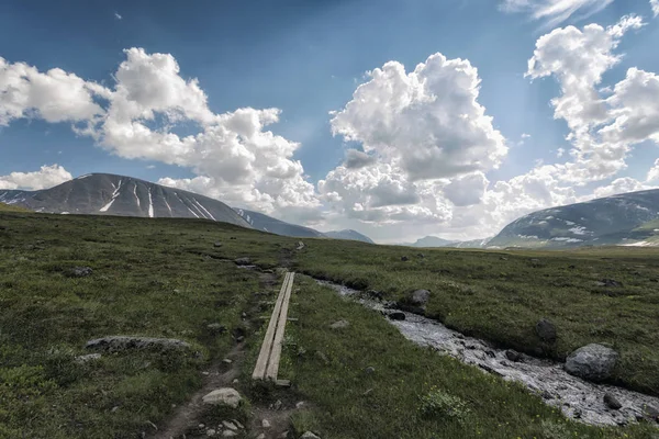 Paisagem de Tundra no norte da Suécia — Fotografia de Stock