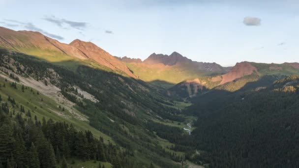 Timelapse Landscape in the Rocky Mountains, Maroon-Snowmass Wilderness — Stock Video