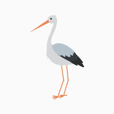 Beyaz arka plan üzerinde izole leylek