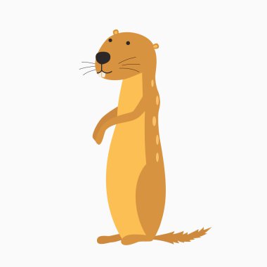 Beyaz arka plan üzerinde izole gopher