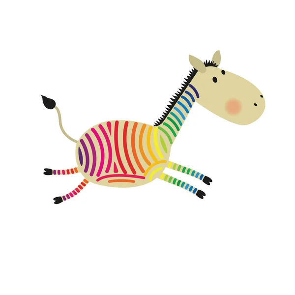 Zebra. Streifen in verschiedenen Farben. — Stockvektor