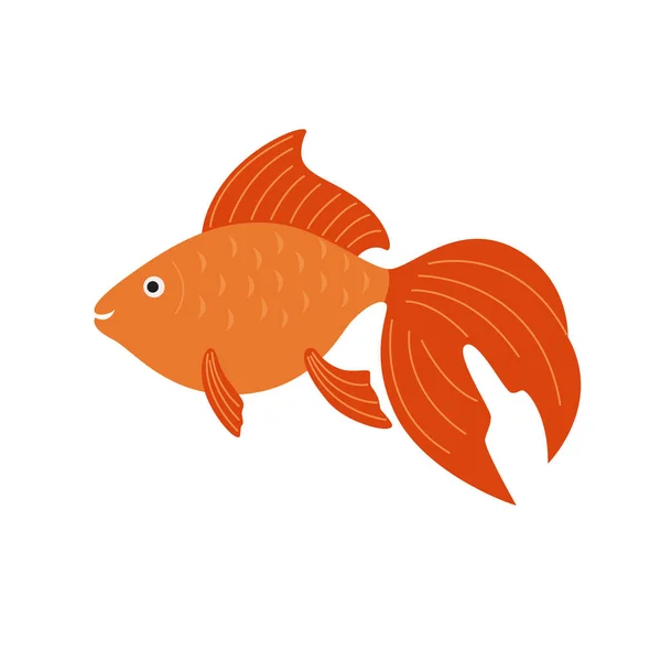 Poisson rouge. Illustration vectorielle de poissons d'aquarium . — Image vectorielle