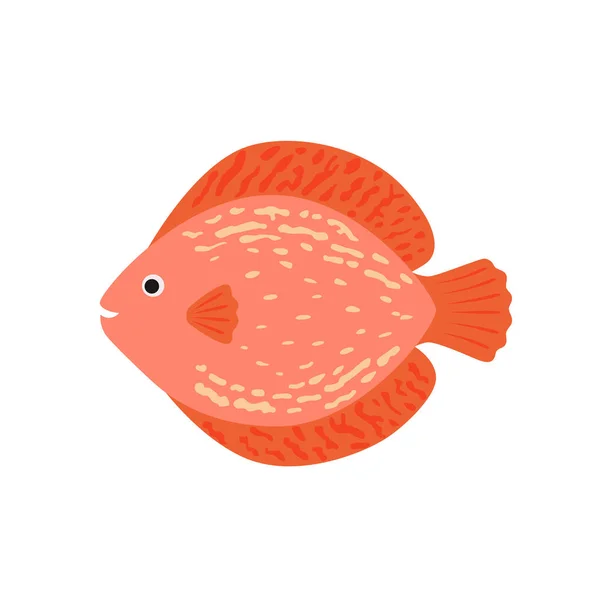 Ikan akuarium diskus merah muda - Stok Vektor
