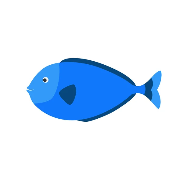 Tropické akvárium modrá exotických ryb — Stockový vektor