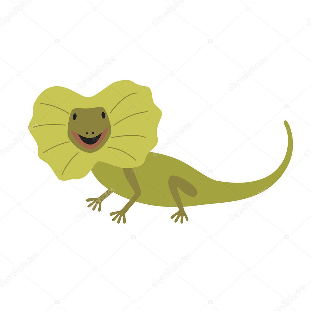 Frill necked lizard — Stock Vector © nadja_77.tut.by #137575436