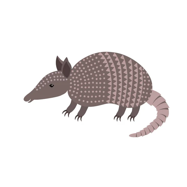 Caricature armadillo animal souriant — Image vectorielle