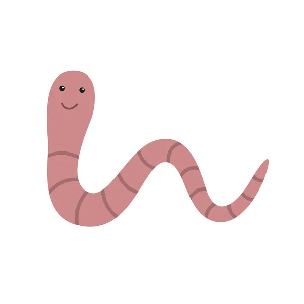 Vector Illustration Of Cartoon Worm — Stock Vector