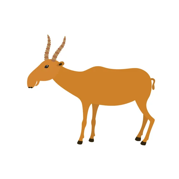 Antílope divertido de Saiga — Vector de stock