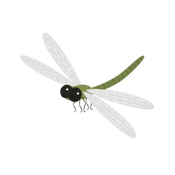 Cartone animato bella libellula — Vettoriale Stock