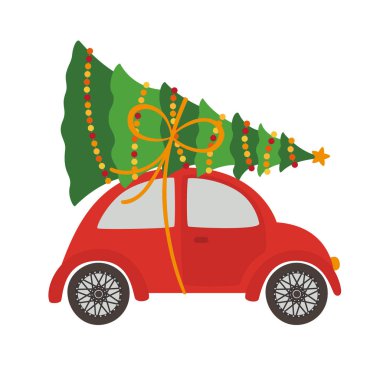 Araba ile Noel ağacı
