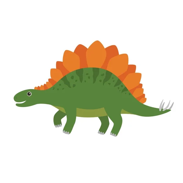 Stegosaurus vector cartoon ilustração —  Vetores de Stock