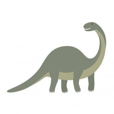 Apatosaurus dinozor simgesi. Apatosaurus dinozor vektör simgesi web karikatür çizimi