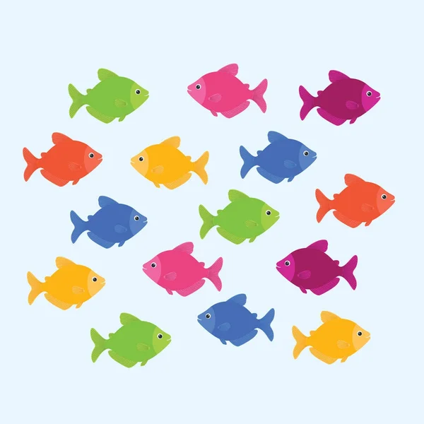 Ternetzi barevné ryby — Stockový vektor