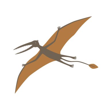 Dinozor, Rhamphorhynchus. Vektör çizim.