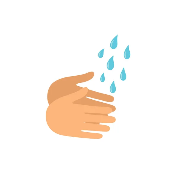 Lavarse las manos icono vector ilustración aislado sobre fondo blanco . — Vector de stock