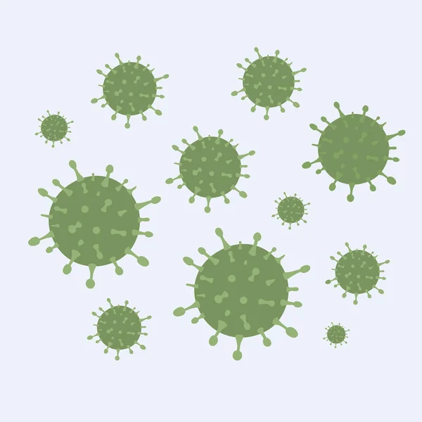 Virus, bakterier, infektion, coronavirus. Vektorillustration isolerad. — Stock vektor