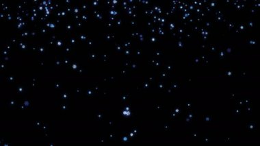 Kar taneleri parçacıklar siyah ekranda aşağı düşmüş