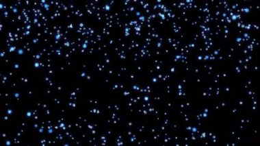 Kar taneleri parçacıklar siyah ekranda aşağı düşmüş