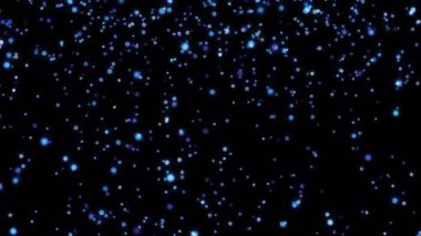 Kar taneleri parçacıklar siyah ekranda aşağı düşmüş