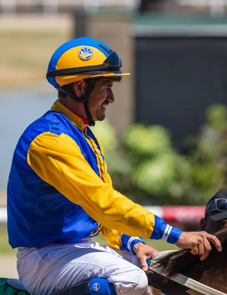 Horse Racing Action Cal Expo Banan Sacramento Kalifornien Juli 2017 — Stockfoto