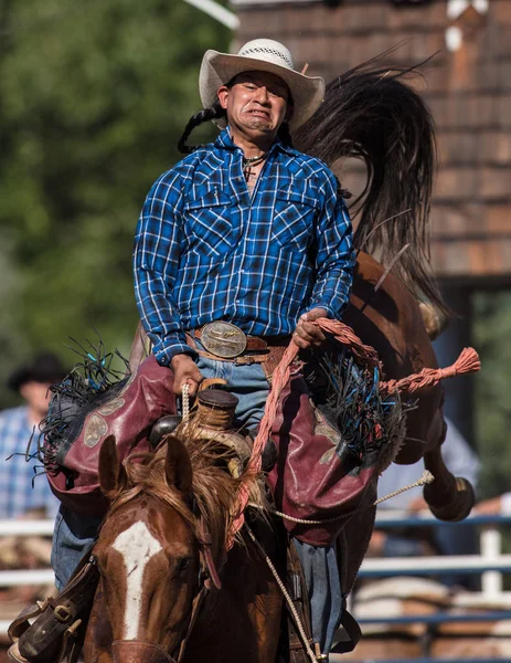 Saddle Back Rider Action — Stock Photo, Image