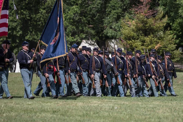 Reactores Guerra Civil Estadounidense Acción Evento Dog Island Red Bluff — Foto de Stock