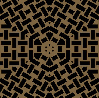 Sorunsuz altıgen desenle dikdörtgenler siyah ve altın