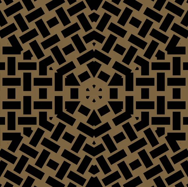 Sorunsuz altıgen desenle dikdörtgenler siyah ve altın