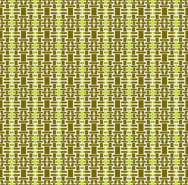 Seamless rectangles and diamond pattern green — Stock Photo, Image