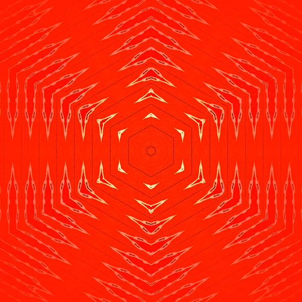 Modèle hexagonal sans couture rouge aux contours jaunes flous — Photo