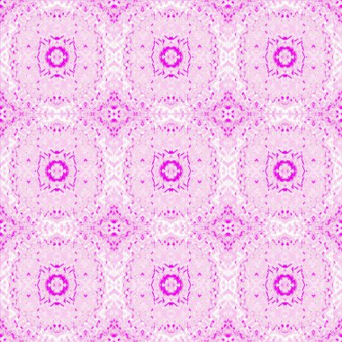 Kesintisiz Daire ve elmas desen beyaz mor pembe