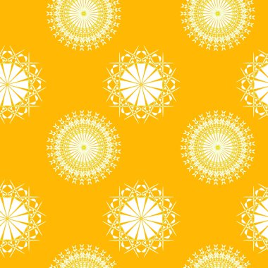 Sorunsuz hassas daire süsler beyaz sarı