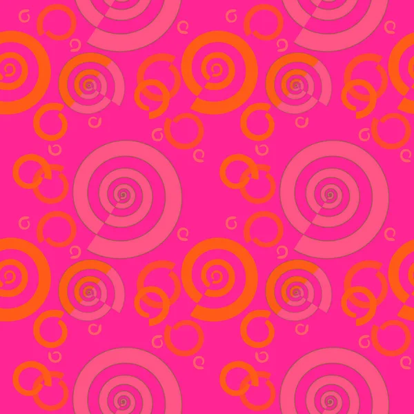 Nahtloses Spiralmuster magenta rosa orange — Stockfoto