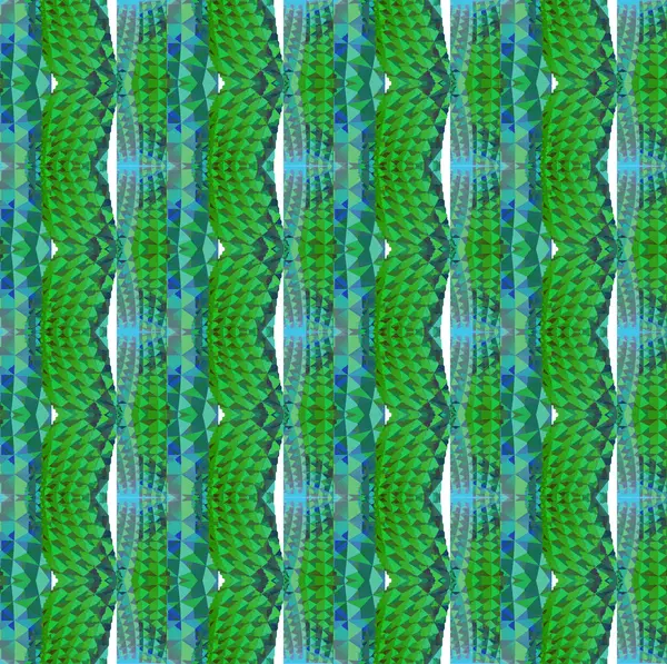 원활한 웨이브 삼각형 패턴 녹색 파랑 그레이 흰색 세로 — 스톡 사진