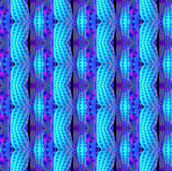 원활한 흔들었다 삼각형 패턴 터키석 블루 퍼플 바이올렛 — 스톡 사진