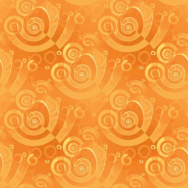 Motivo a spirale senza cuciture giallo arancio sovrapposizione sfocato shifty — Foto Stock