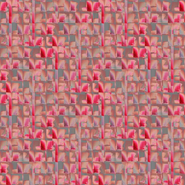Nahtlose geometrische Muster rosa rot violett grau überlagert — Stockfoto
