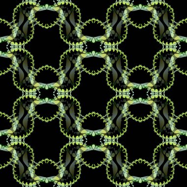 Sorunsuz süsler yeşil gri siyah sarı