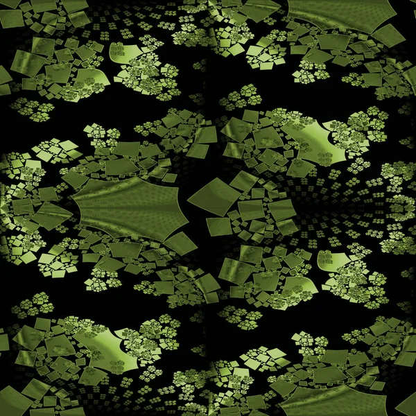 Sömlös rutor mönster olivgrön svart blank — Stockfoto