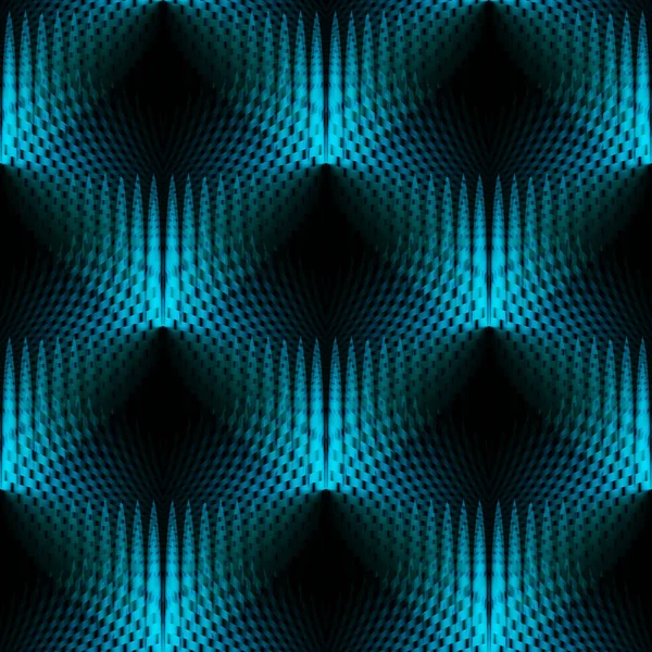 シームレスな次元穴パターン ターコイズ ブルー ブラックにシフト — ストック写真