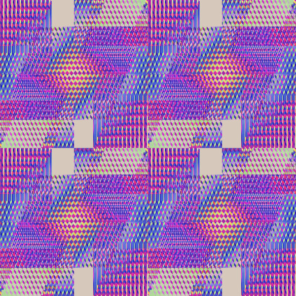 Бесшовный сложный алмаз и квадраты узор фиолетовый фиолетовый оранжевый серый
