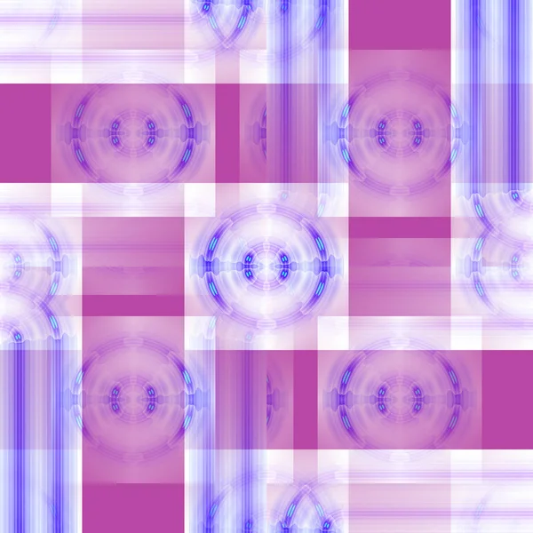 Naadloze concentrische cirkels en strepen patroon violet wit blauw — Stockfoto